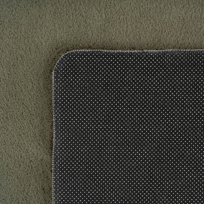 Läufer Teppich Grün 6x1 cm – Waschbarer Kurzflorteppicheteppiche, rutschfest & weich, modernes einfarbiges Design für Schlafzimmer, Küche & Flur