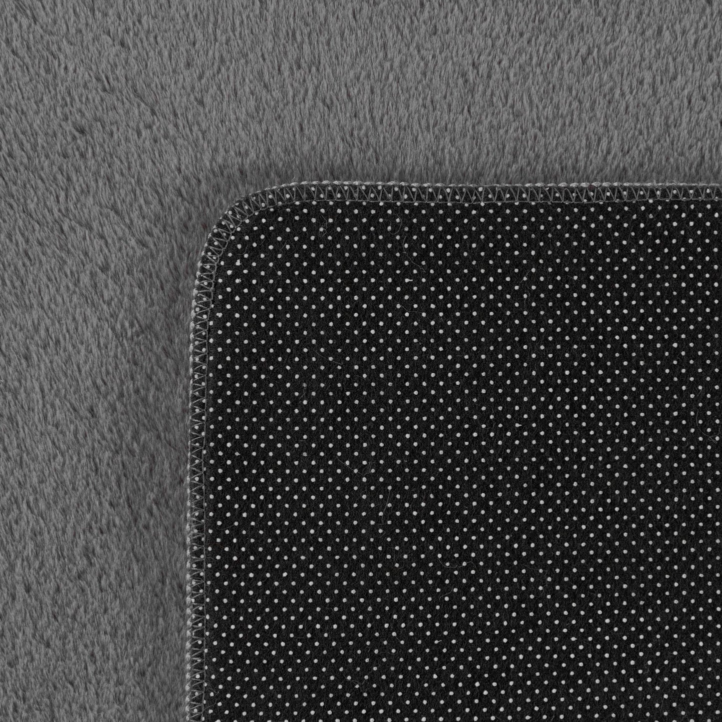 Läufer Teppich Grau 6x1 cm – Waschbarer Kurzflorteppicheteppiche, rutschfest & weich, modernes einfarbiges Design für Schlafzimmer, Küche & Flur