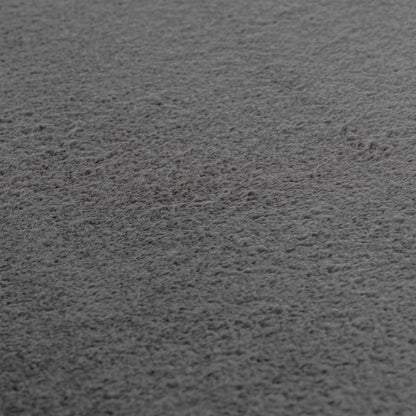 Läufer Teppich Grau 6x1 cm – Waschbarer Kurzflorteppicheteppiche, rutschfest & weich, modernes einfarbiges Design für Schlafzimmer, Küche & Flur