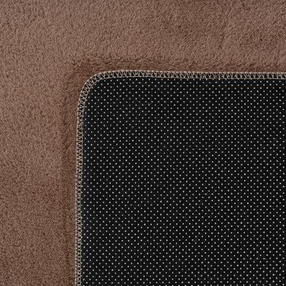 Läufer Teppich Braun 6x1 cm – Waschbarer Kurzflorteppicheteppiche, rutschfest & weich, modernes einfarbiges Design für Schlafzimmer, Küche & Flur