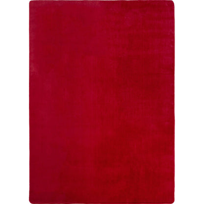 Läufer Teppich Rot 6x1 cm – Waschbarer Kurzflorteppicheteppiche, rutschfest & weich, modernes einfarbiges Design für Schlafzimmer, Küche & Flur