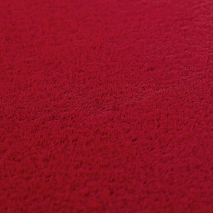 Läufer Teppich Rot 6x1 cm – Waschbarer Kurzflorteppicheteppiche, rutschfest & weich, modernes einfarbiges Design für Schlafzimmer, Küche & Flur