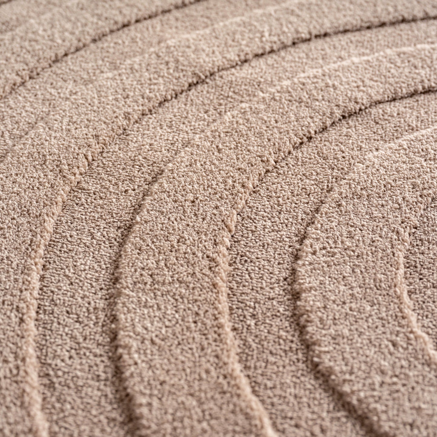 Skandinavischer Boho Teppich Einfarbig Beige 8x15 cm, Deko Teppich, Weich & Pflegeleicht, Waschbar, 3D-Effekt, Teppich für Wohnzimmer und Schlafzimmer, Läufer Teppich