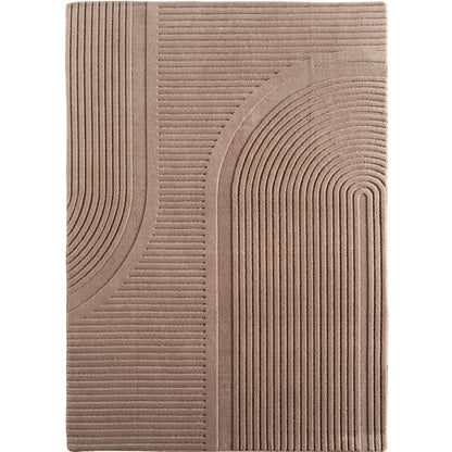 Einfarbiger Skandinavischer Boho Teppich Beige 8x15 cm, Weicher Waschbarer Deko Teppich mit 3D-Effekt, Pflegeleichter Läufer Teppich Wohnzimmer und Schlafzimmer