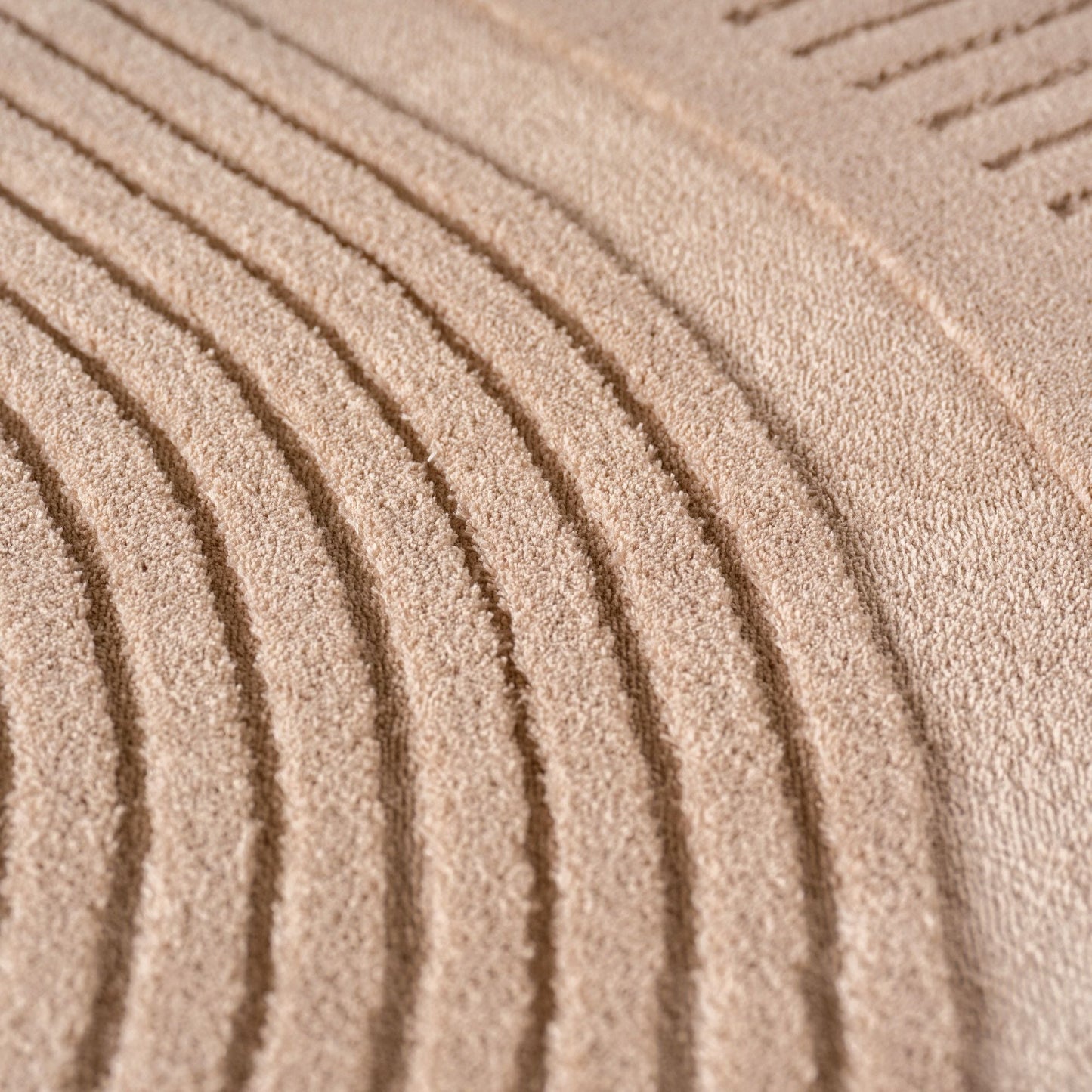 Einfarbiger Skandinavischer Boho Teppich Beige 8x15 cm, Weicher Waschbarer Deko Teppich mit 3D-Effekt, Pflegeleichter Läufer Teppich Wohnzimmer und Schlafzimmer