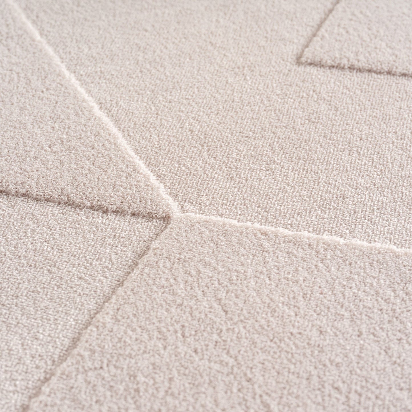 Boho Teppich mit Geometrischem Design, Einfarbig Creme 8x15 cm, Weicher & Pflegeleichter Deko Teppich, Waschbarer Läufer mit 3D-Effekt für Wohnzimmer und Schlafzimmer