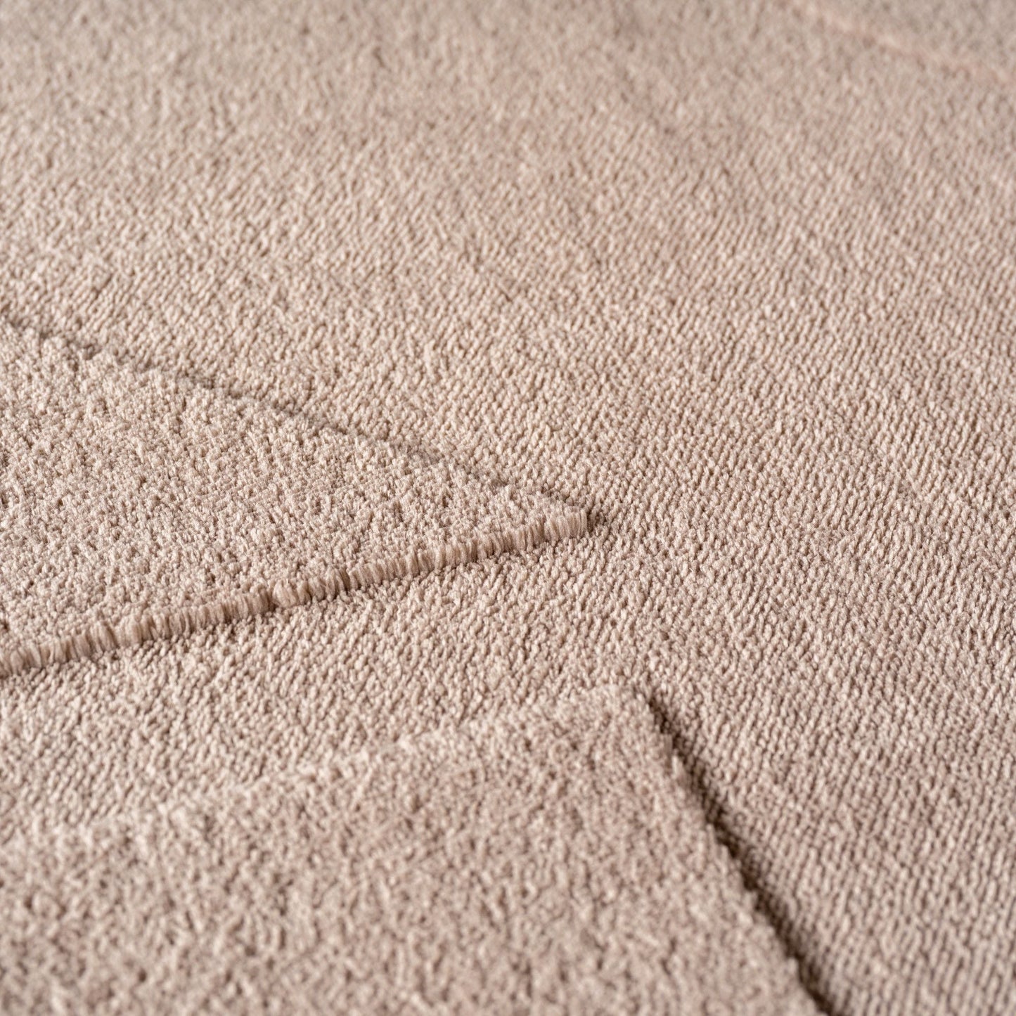 Skandinavischer Teppich, Boho Design, Einfarbig Beige 8x15 cm, Pflegeleicht & Weicher Deko Teppich, Waschbar mit 3D-Effekt, Kleiner Teppich für Wohnzimmer & Schlafzimmer