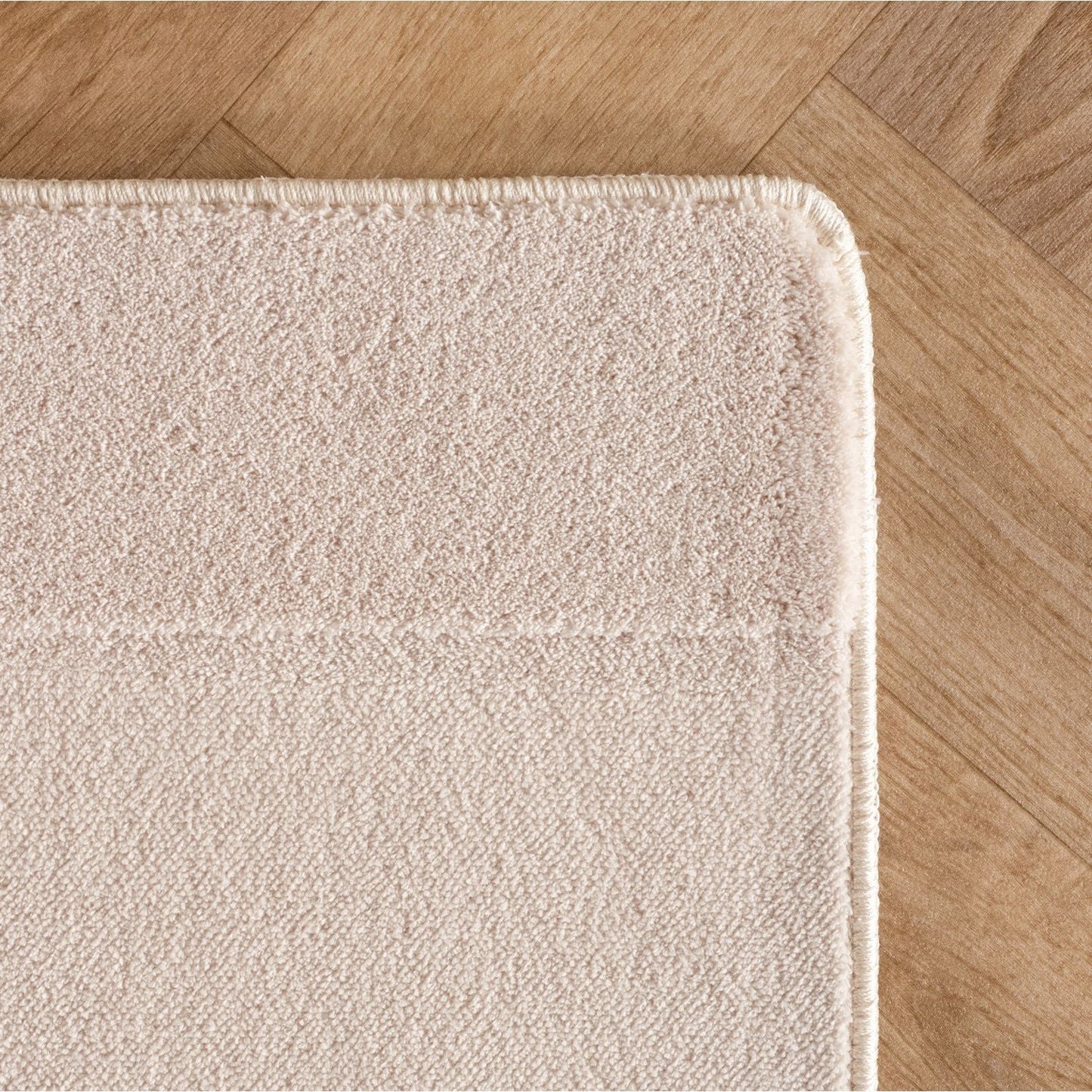 Skandinavischer Teppich, Boho Design, Einfarbig Creme 8x15 cm, Pflegeleicht & Weicher Deko Teppich, Waschbar mit 3D-Effekt, Kleiner Teppich für Wohnzimmer & Schlafzimmer