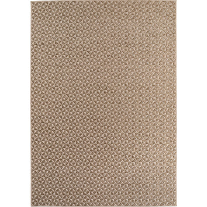 In- & Outdoorteppiche Beige 8x25 cm Läufer, Wetterfest & UV-beständig, Ideal für Küche, Balkon, Terrasse, Wohnzimmer und Esszimmer, Karo-Design im Boho-Stil