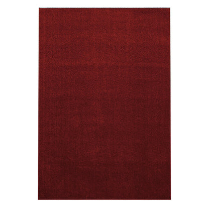 Kurzflorteppiche, Unicolor - Einfarbig, Farbe Rot, Teppich für Wohnzimmer, Rücken aus Filz