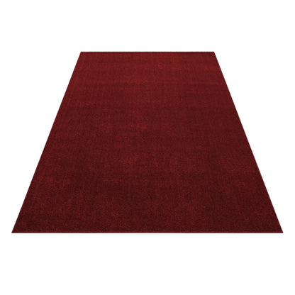 Kurzflorteppiche, Unicolor - Einfarbig, Farbe Rot, Teppich für Wohnzimmer, Rücken aus Filz
