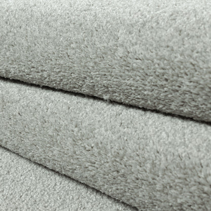 Kurzflorteppiche, Unicolor - Einfarbig, Farbe Creme, Teppich für Wohnzimmer, Rücken aus Filz