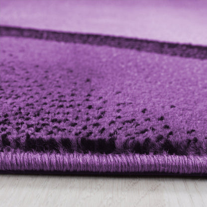 Kurzflorteppiche, Ombre Design, Farbe Violett, Teppich für Wohnzimmer, Rücken aus Jute