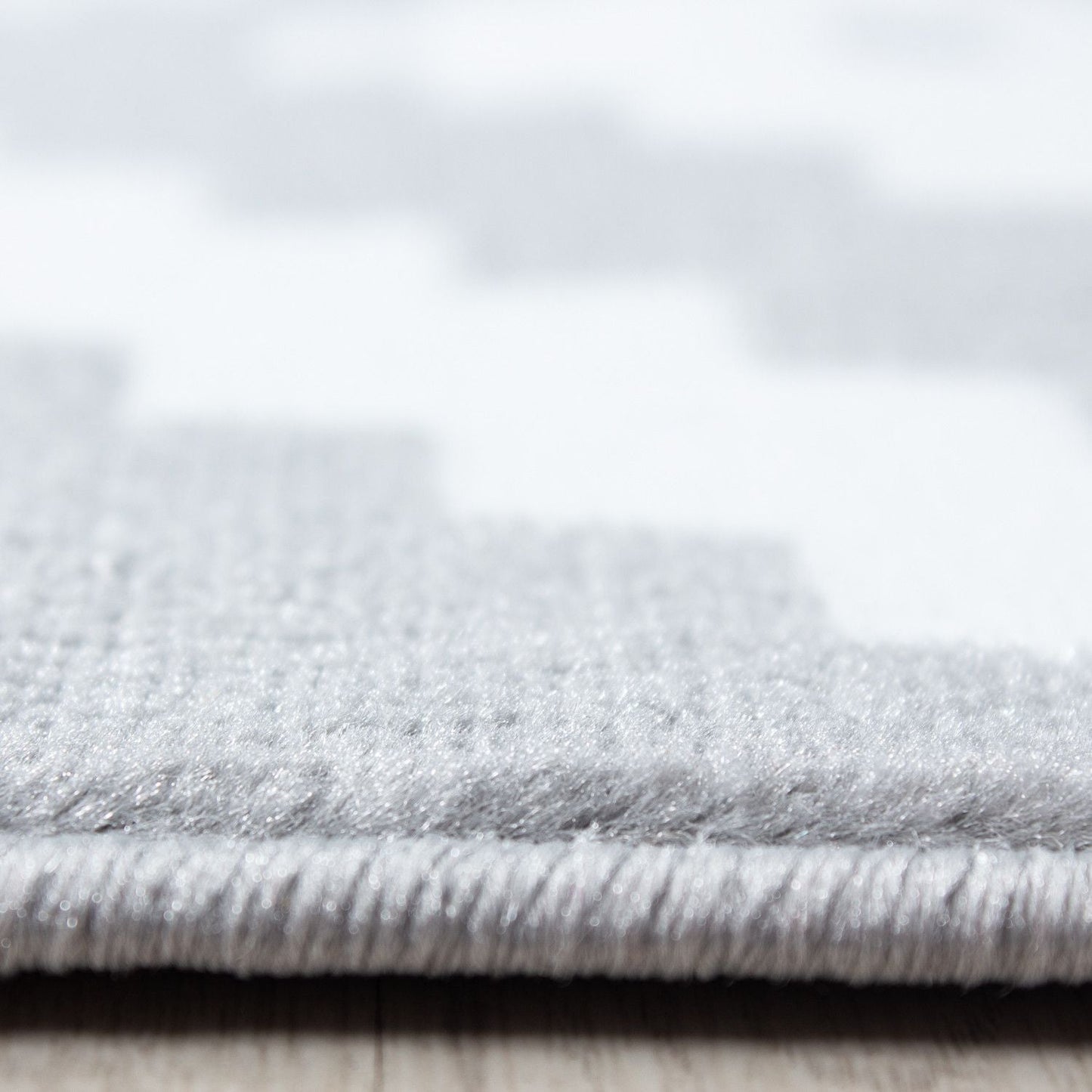 Kurzflorteppiche, Geometrisch Design, Farbe Grau, Teppich für Wohnzimmer, Rücken aus Jute