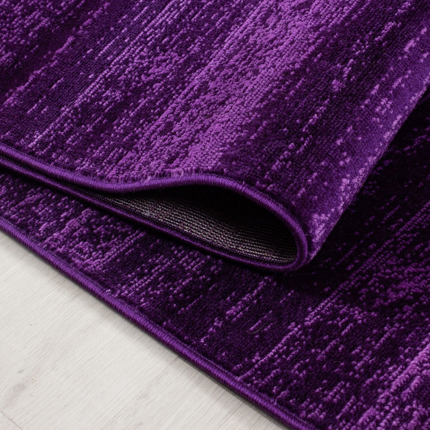 Kurzflorteppiche, Unicolor - Einfarbig, Farbe Violett, Teppich für Wohnzimmer, Rücken aus Jute