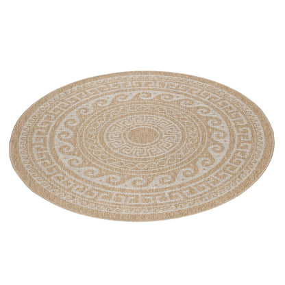 Outdoorteppiche, Vintage Design, Farbe Beige, Teppich für Terasse-Balkon-Küche, Rücken aus Polypropylen