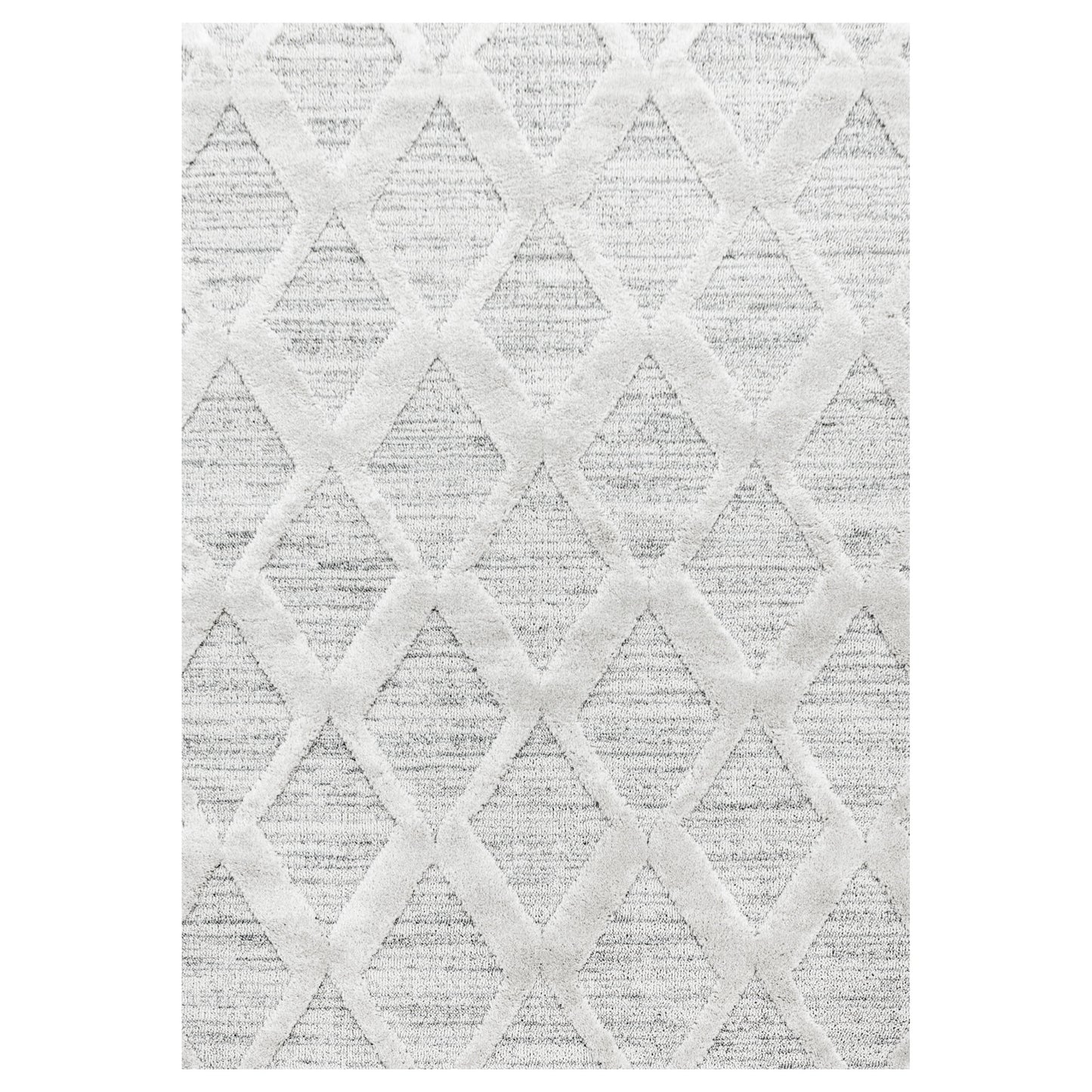 Hochflorteppiche, Boho-Design, Farbe Grau, Teppich für Wohnzimmer, Rücken aus Jute