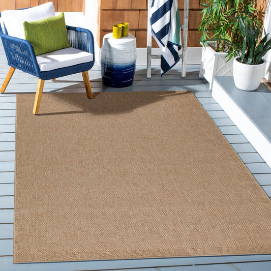 Outdoorteppiche, Vintage Design, Farbe Beige, Teppich für Terasse-Balkon-Küche, Rücken aus Polypropylen