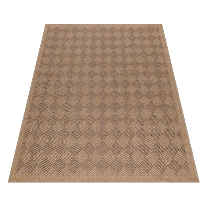 Outdoorteppiche, Vintage Design, Farbe Schwarz, Teppich für Terasse-Balkon-Küche, Rücken aus Polypropylen