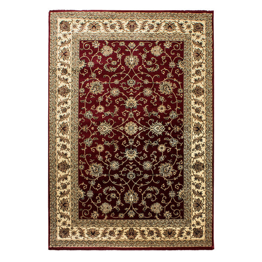 Klassische & Orientteppiche, Orientalisch Design, Farbe Rot, Teppich für Wohnzimmer, Rücken aus Jute