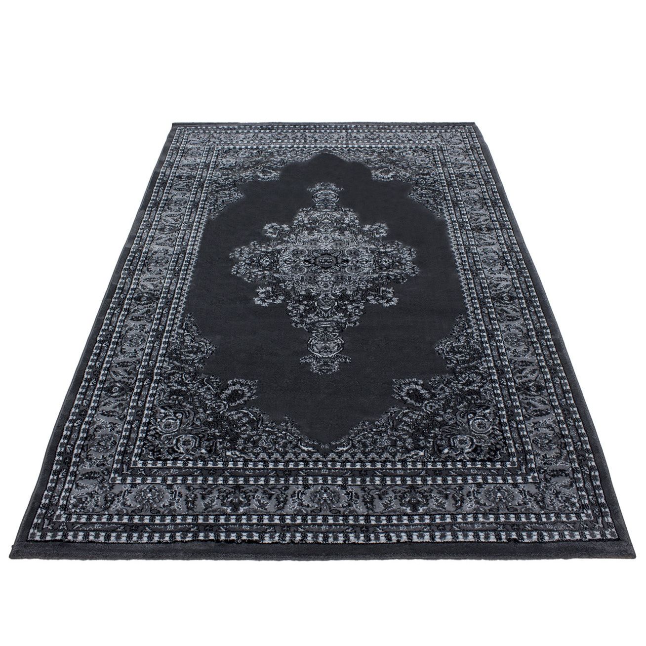 Klassische & Orientteppiche, Orientalisch Design, Farbe Grau, Teppich für Wohnzimmer, Rücken aus Jute