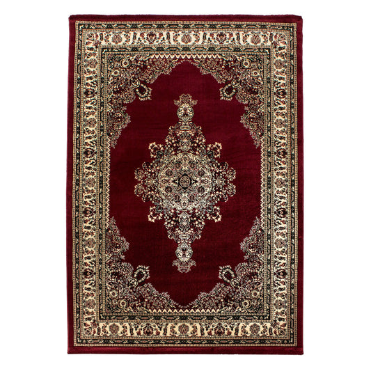Klassische & Orientteppiche, Orientalisch Design, Farbe Rot, Teppich für Wohnzimmer, Rücken aus Jute
