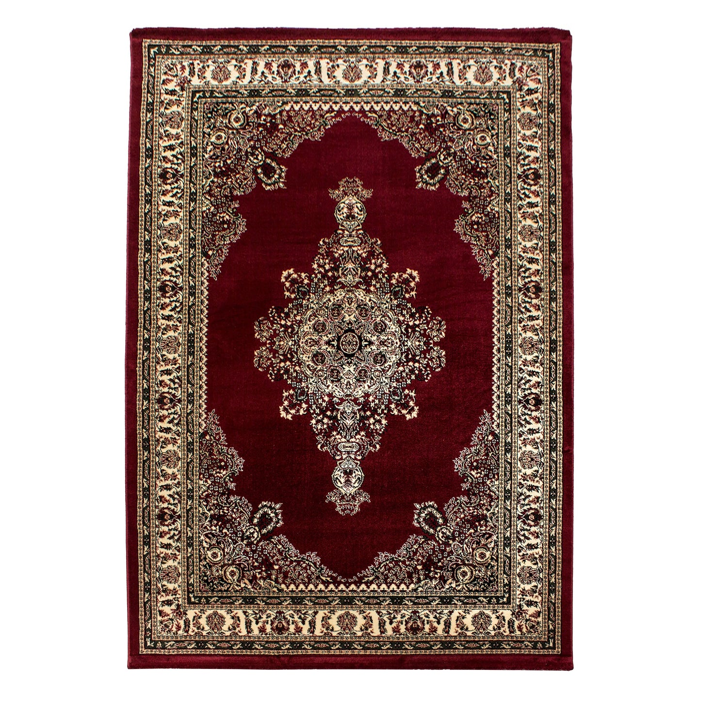 Klassische & Orientteppiche, Orientalisch Design, Farbe Rot, Teppich für Wohnzimmer, Rücken aus Jute