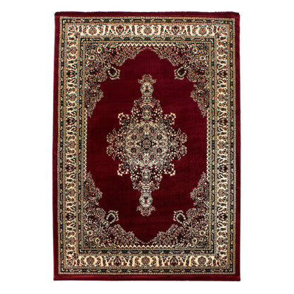 Klassische & Orientteppiche, Orientalisch Design, Farbe Rot, Teppich für Wohnzimmer, Rücken aus Jute