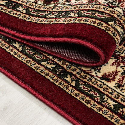 Klassische & Orientteppiche, Orientalisch Design, Farbe Rot, Teppich für Wohnzimmer, Rücken aus Jute