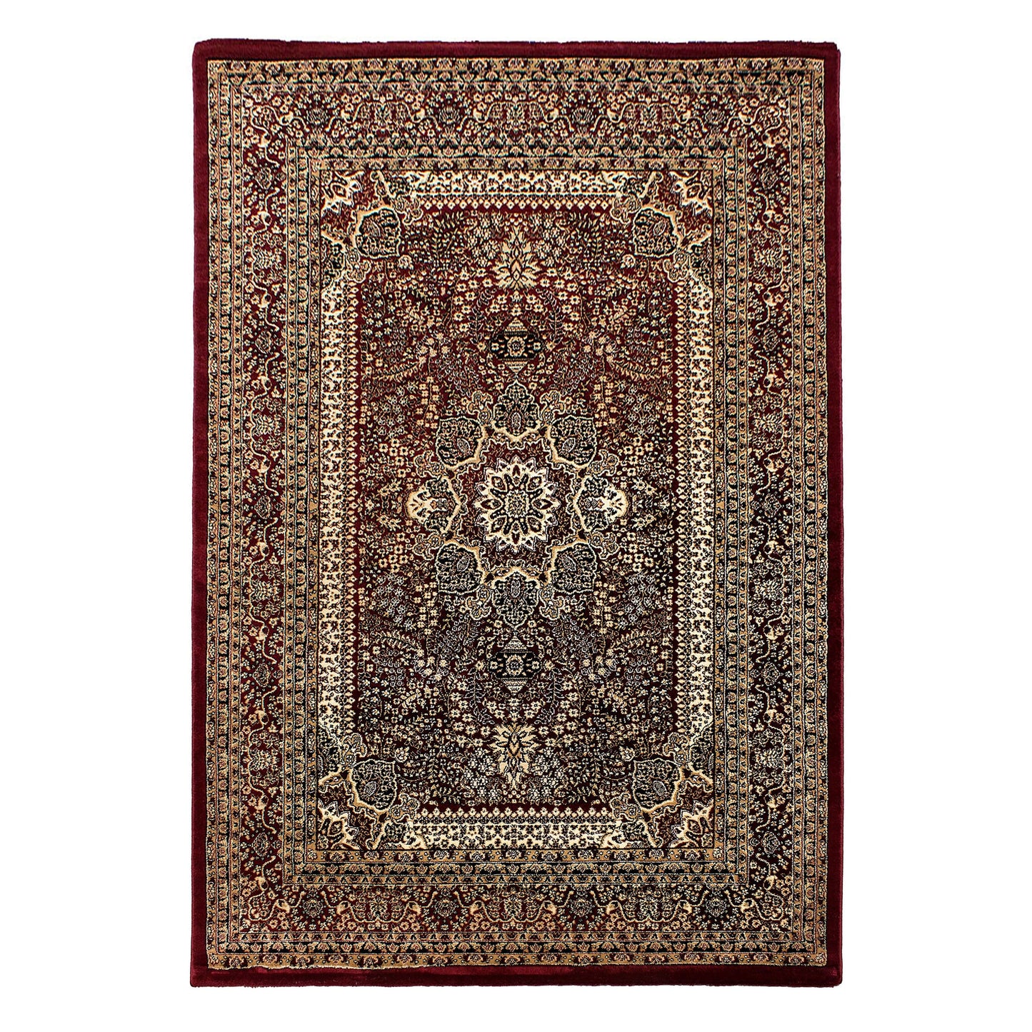 Klassische & Orientteppiche, Orientalisch Design, Farbe Rot, Teppich für Wohnzimmer, Rücken aus Jute