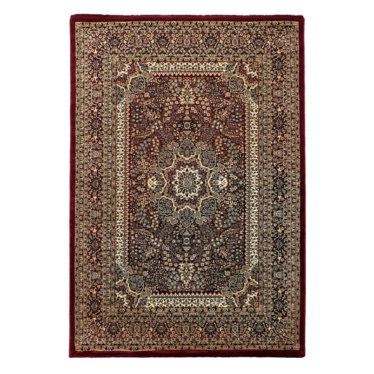 Klassische & Orientteppiche, Orientalisch Design, Farbe Rot, Teppich für Wohnzimmer, Rücken aus Jute