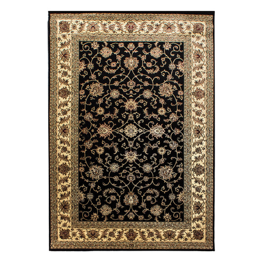 Klassische & Orientteppiche, Orientalisch Design, Farbe Schwarz, Teppich für Wohnzimmer, Rücken aus Jute