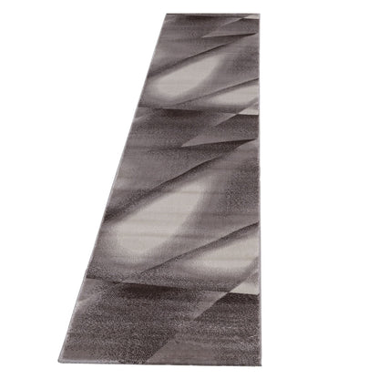 Kurzflorteppiche, Abstrakt Design, Farbe Braun, Teppich für Wohnzimmer, Rücken aus Jute