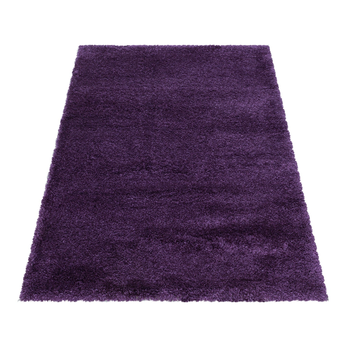 Hochflorteppiche, Unicolor - Einfarbig, Farbe Violett, Teppich für Wohnzimmer, Rücken aus Jute