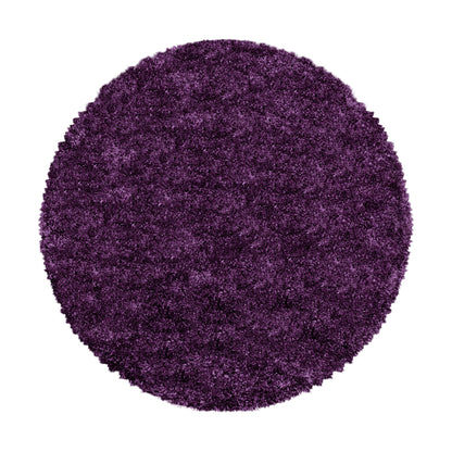 Hochflorteppiche, Unicolor - Einfarbig, Farbe Violett, Teppich für Wohnzimmer, Rücken aus Jute