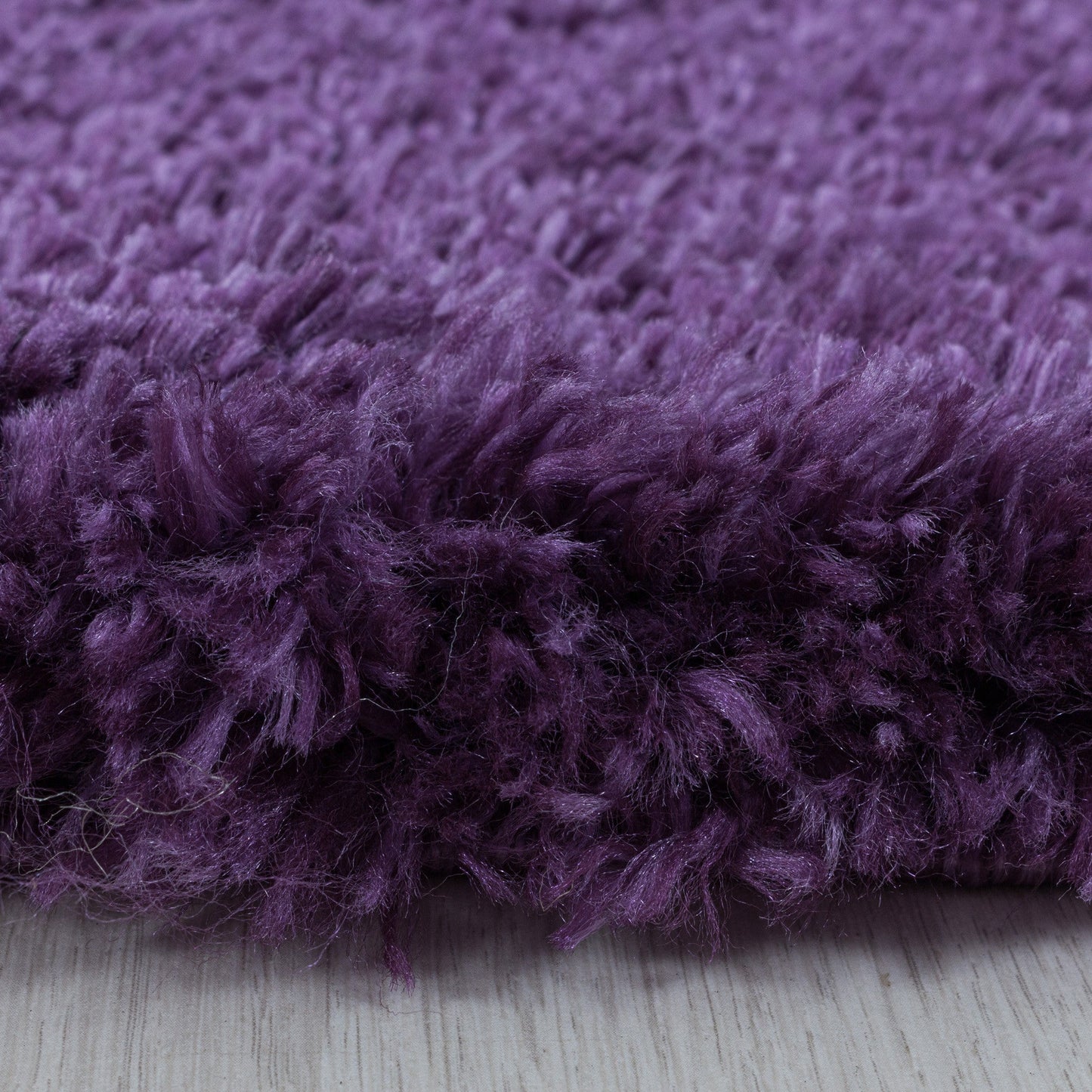 Hochflorteppiche, Unicolor - Einfarbig, Farbe Violett, Teppich für Wohnzimmer, Rücken aus Jute