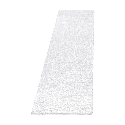 Hochflorteppiche, Unicolor - Einfarbig, Farbe Weiß, Teppich für Wohnzimmer, Rücken aus Jute