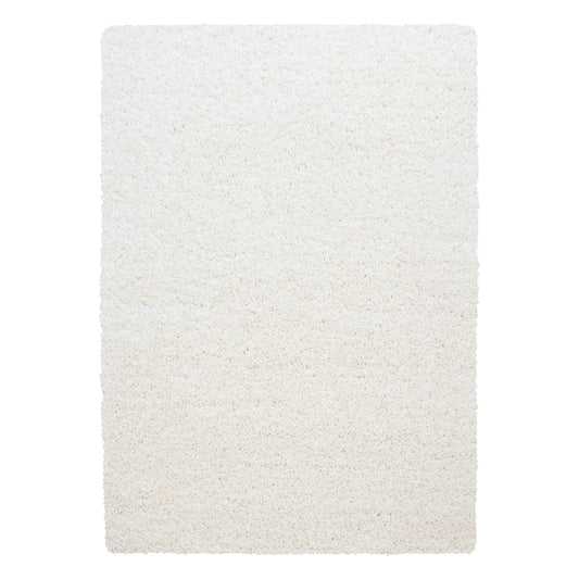 Hochflorteppiche, Unicolor - Einfarbig, Farbe Creme, Teppich für Wohnzimmer, Rücken aus Jute