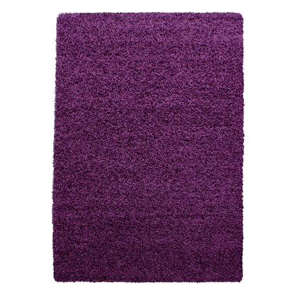 Hochflorteppiche, Unicolor - Einfarbig, Farbe Violett, Teppich für Wohnzimmer, Rücken aus Jute