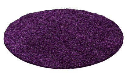 Hochflorteppiche, Unicolor - Einfarbig, Farbe Violett, Teppich für Wohnzimmer, Rücken aus Jute