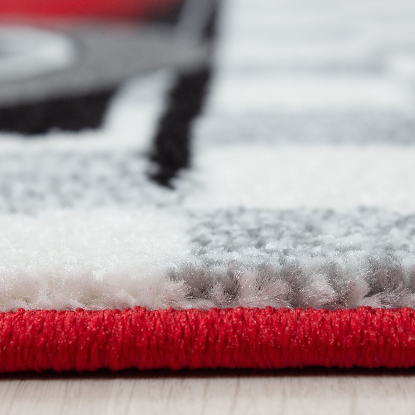 Kinderteppiche, Rennwagen, Farbe Rot, Teppich für Kinderzimmer, Rücken aus Jute