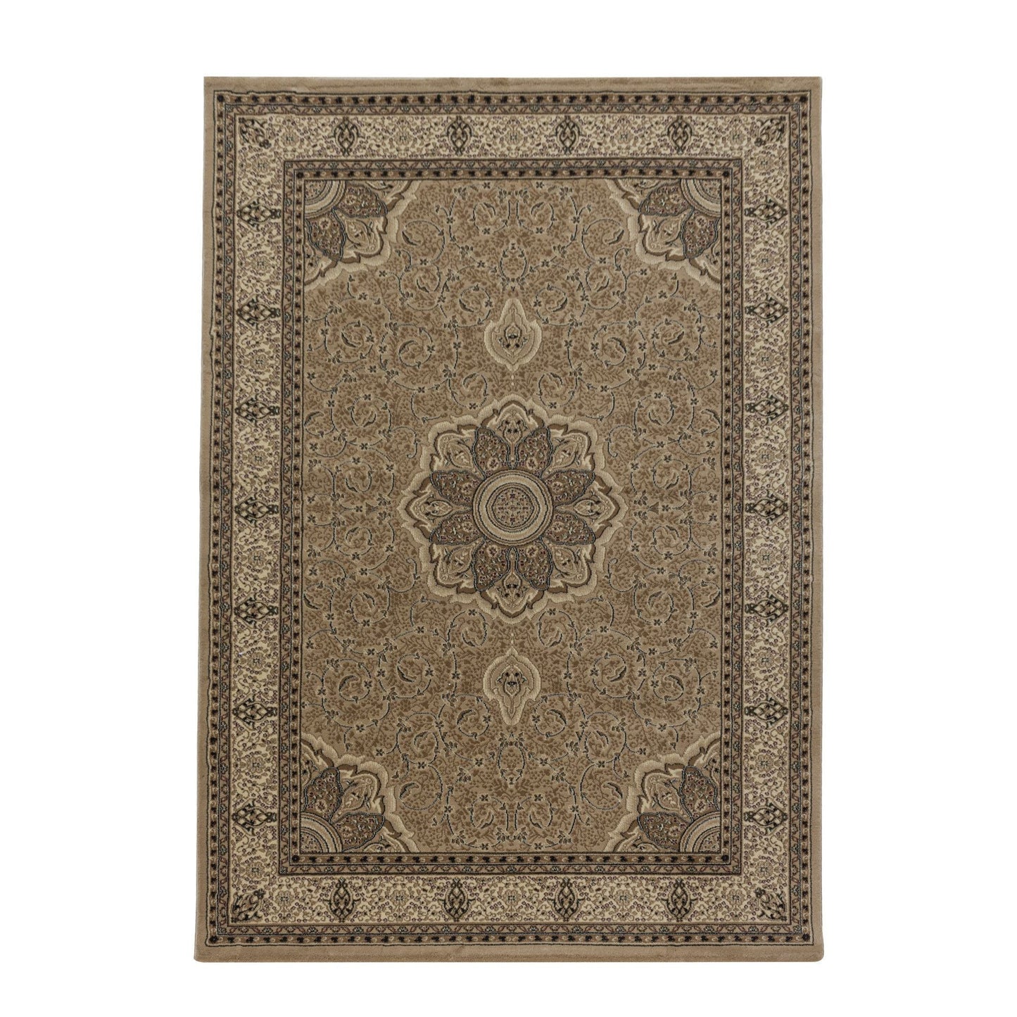 Klassische & Orientteppiche, Orientalisch Design, Farbe Beige, Teppich für Wohnzimmer, Rücken aus Jute
