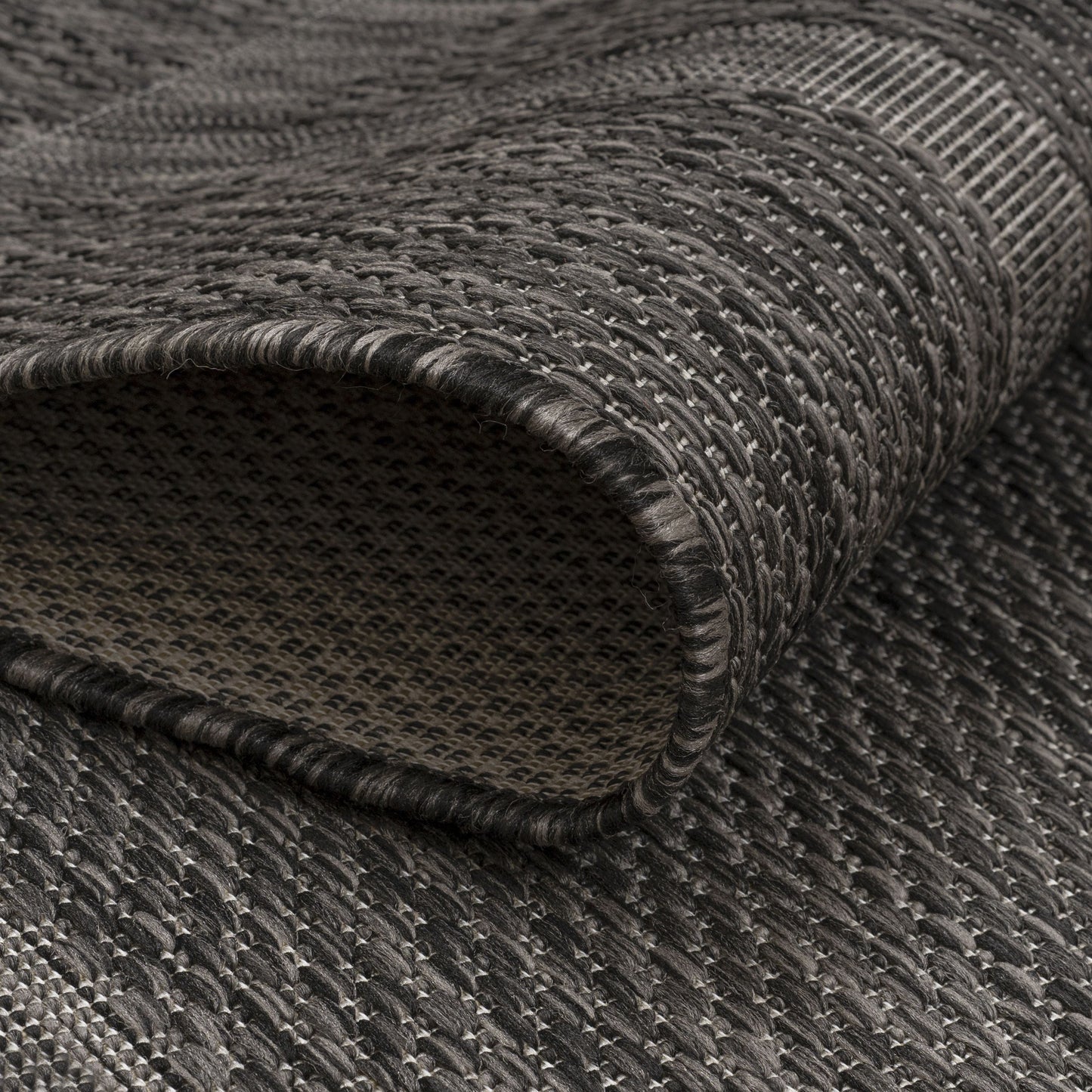 Outdoorteppiche, Unicolor - Einfarbig, Farbe Schwarz, Teppich für Terasse-Balkon-Küche, Rücken aus Polypropylen