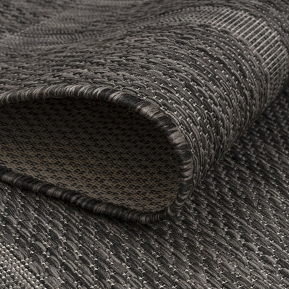 Outdoorteppiche, Unicolor - Einfarbig, Farbe Schwarz, Teppich für Terasse-Balkon-Küche, Rücken aus Polypropylen