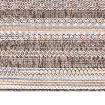 Outdoorteppiche, Vintage Design, Farbe Beige, Teppich für Terasse-Balkon-Küche, Rücken aus Polypropylen