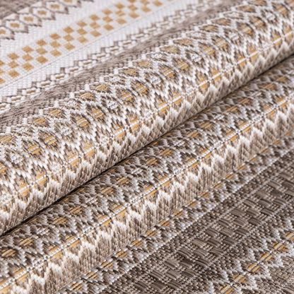 Outdoorteppiche, Vintage Design, Farbe Beige, Teppich für Terasse-Balkon-Küche, Rücken aus Polypropylen