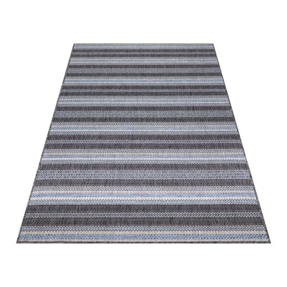 Outdoorteppiche, Vintage Design, Farbe Schwarz, Teppich für Terasse-Balkon-Küche, Rücken aus Polypropylen