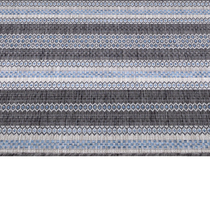 Outdoorteppiche, Vintage Design, Farbe Schwarz, Teppich für Terasse-Balkon-Küche, Rücken aus Polypropylen