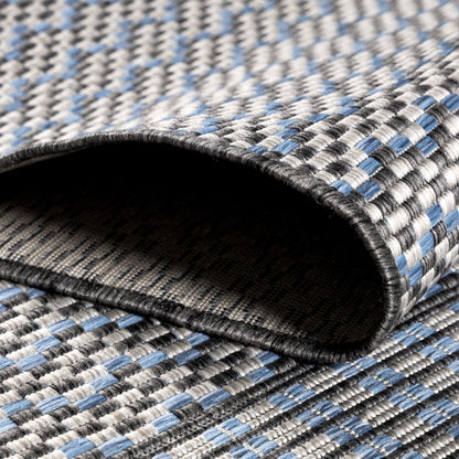 Outdoorteppiche, Vintage Design, Farbe Grau, Teppich für Terasse-Balkon-Küche, Rücken aus Polypropylen