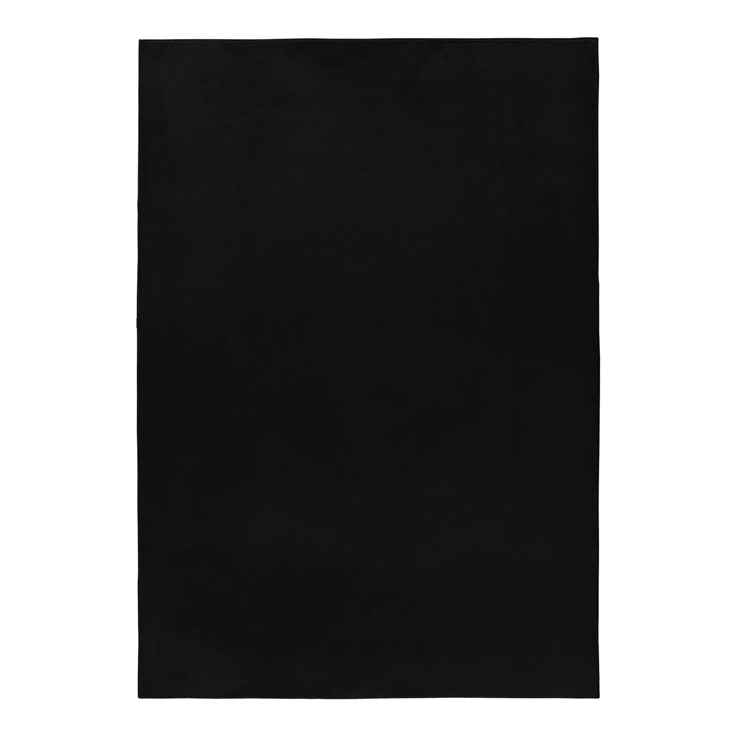 Hochflorteppiche, Unicolor - Einfarbig, Farbe Schwarz, Teppich für Wohnzimmer, Rücken aus Baumwolle